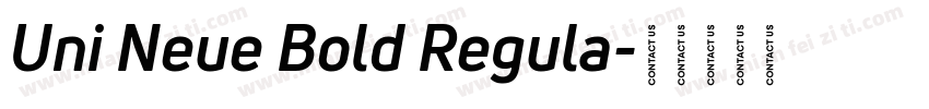 Uni Neue Bold Regula字体转换